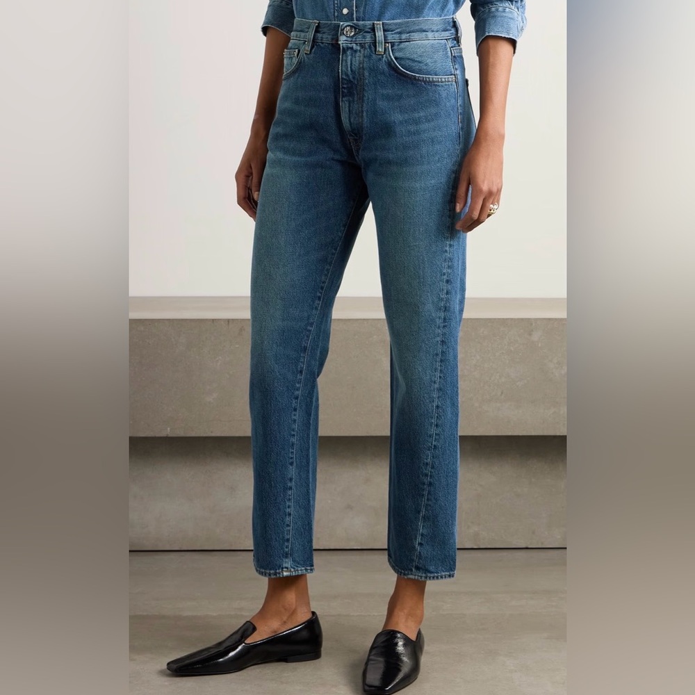Toteme Original Straight-Leg Twisted Seam Jeans – Size 25 Made in Italy
